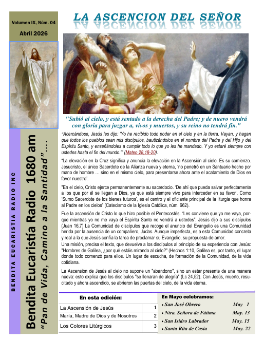 Lee nuestro boletin de la radio de Abril/26